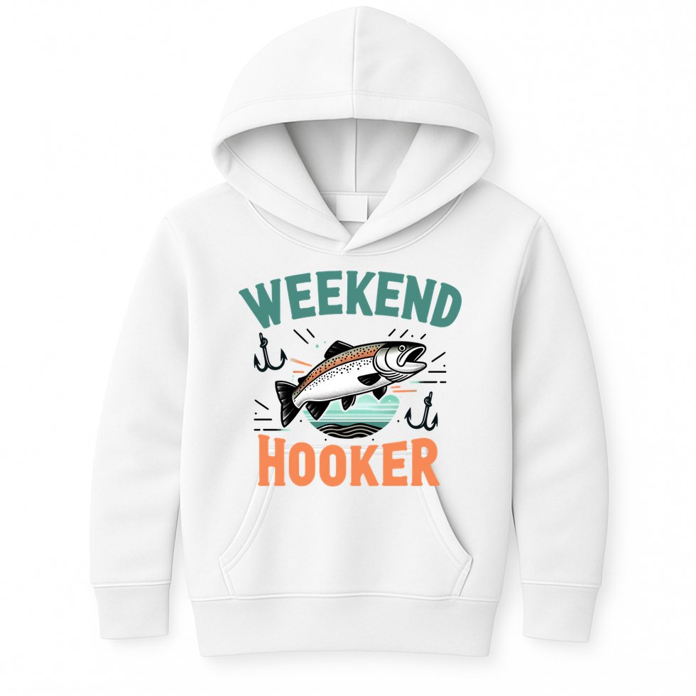 Weekend Hooker Fishing Kids Hoodie