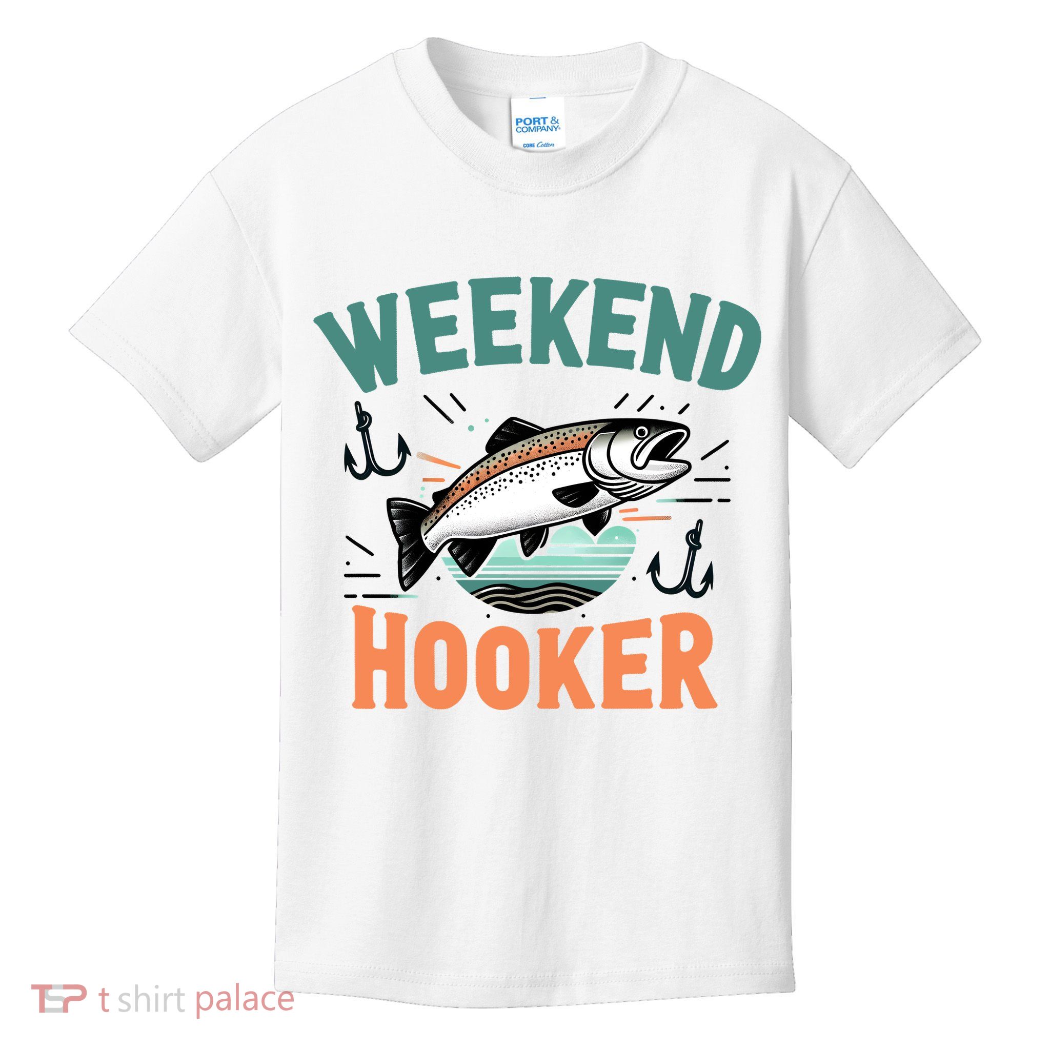 Weekend Hooker Fishing Kids T-Shirt