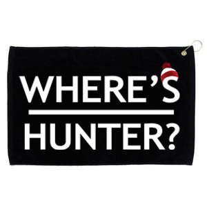 WhereS Hunter Funny Trump Quote 2020 Rally Gift Ideas Gift Grommeted Golf Towel