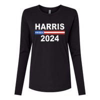 Wo Harris For President Election Kamala Harris 2024 Womens Cotton Relaxed Long Sleeve T-Shirt