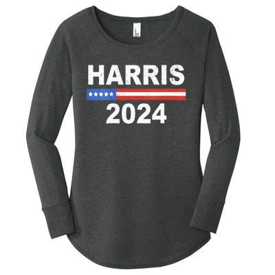 Wo Harris For President Election Kamala Harris 2024 Women's Perfect Tri Tunic Long Sleeve Shirt