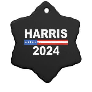 Wo Harris For President Election Kamala Harris 2024 Ceramic Star Ornament