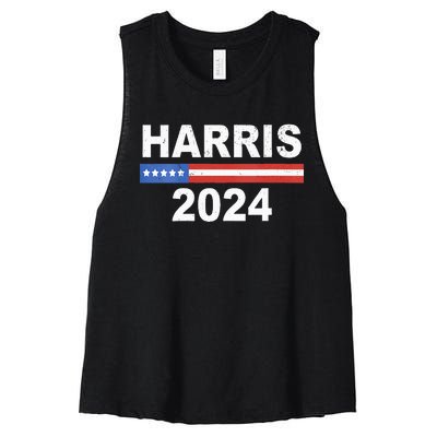 Wo Harris For President Election Kamala Harris 2024 Women's Racerback Cropped Tank