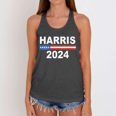 Wo Harris For President Election Kamala Harris 2024 Women's Knotted Racerback Tank