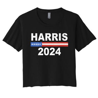 Wo Harris For President Election Kamala Harris 2024 Women's Crop Top Tee