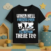 When Hell Freezes Over I'll Ice Fish There - Ice Fishing Toddler T-Shirt