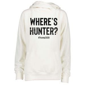 WhereS Hunter Funny Trump 2020 Rally Gift Womens Funnel Neck Pullover Hood