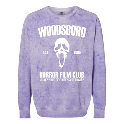 Woodsboro Horror Film Club Scary Movie Colorblast Crewneck Sweatshirt