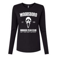 Woodsboro Horror Film Club Scary Movie Womens Cotton Relaxed Long Sleeve T-Shirt