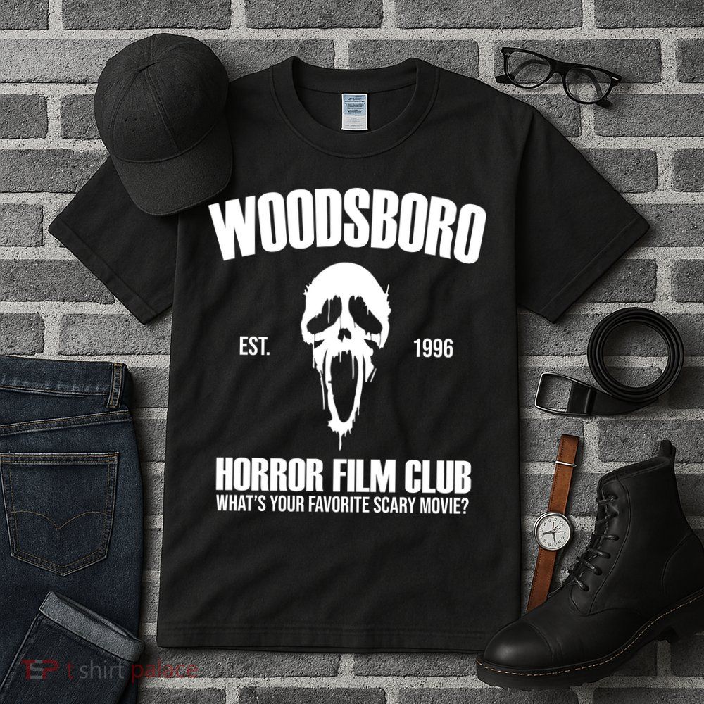 Woodsboro Horror Film Club Scary Movie Tall T-Shirt