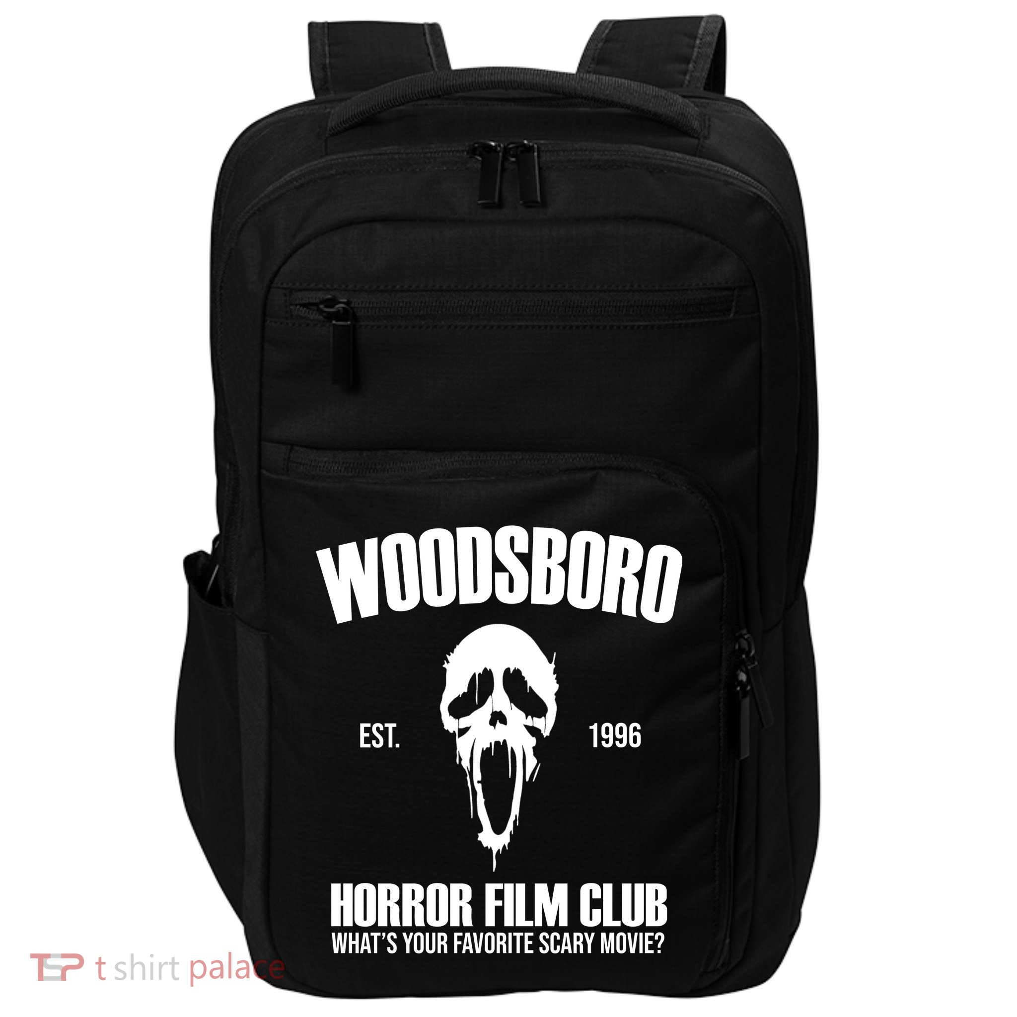 Woodsboro Horror Film Club Scary Movie Impact Tech Backpack