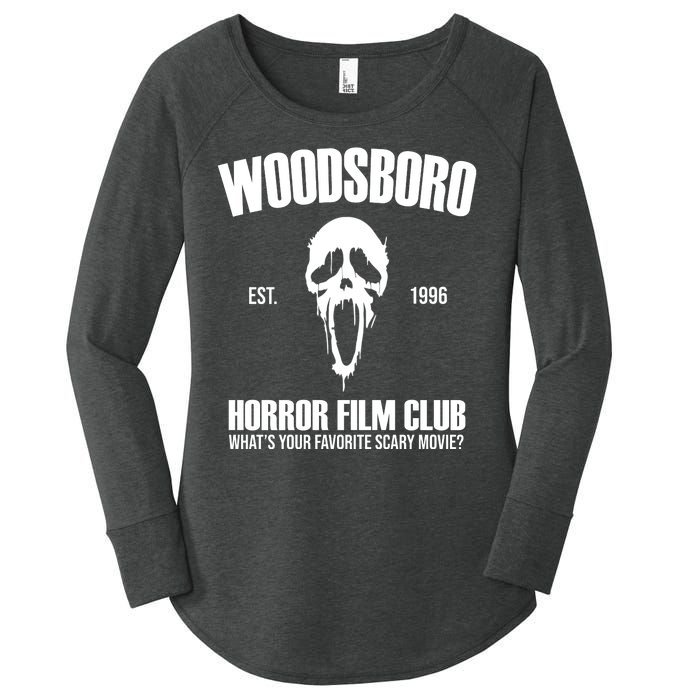 Woodsboro Horror Film Club Scary Movie Women's Perfect Tri Tunic Long Sleeve Shirt