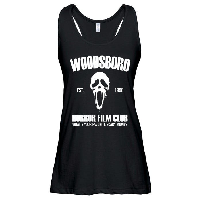 Woodsboro Horror Film Club Scary Movie Ladies Essential Flowy Tank