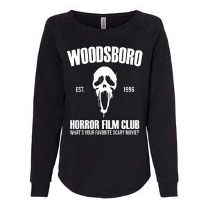 Woodsboro Horror Film Club Scary Movie Womens California Wash Sweatshirt