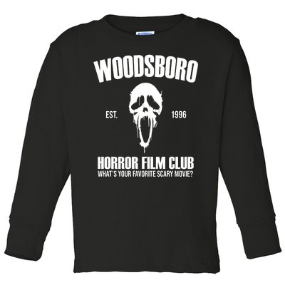 Woodsboro Horror Film Club Scary Movie Toddler Long Sleeve Shirt