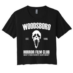 Woodsboro Horror Film Club Scary Movie Women's Crop Top Tee