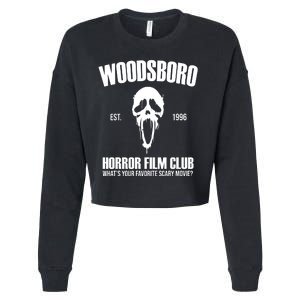 Woodsboro Horror Film Club Scary Movie Cropped Pullover Crew