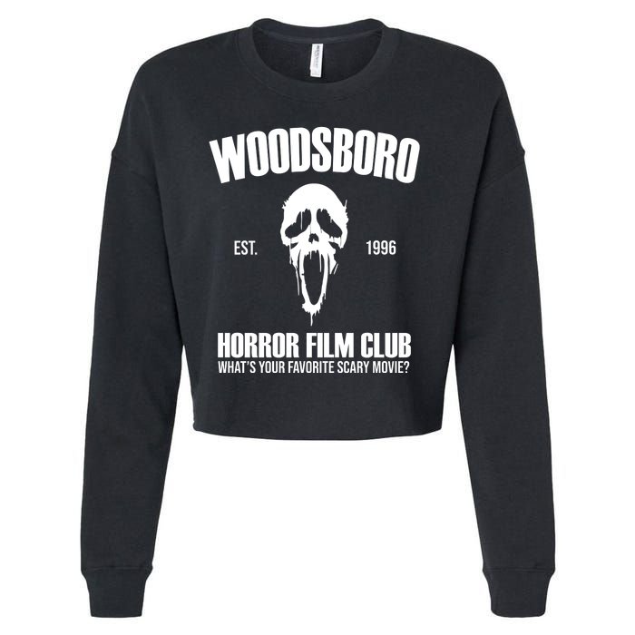 Woodsboro Horror Film Club Scary Movie Cropped Pullover Crew