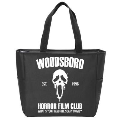 Woodsboro Horror Film Club Scary Movie Zip Tote Bag