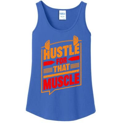 Weightlifting Hustle For That Muscle Lifting Fitness Design Gift Ladies Essential Tank