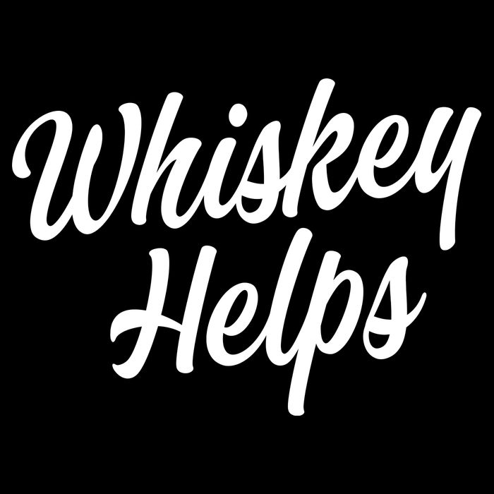 Whiskey Helps Funny Drawstring Bag