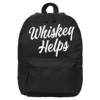 Whiskey Helps Funny 16 in Basic Backpack