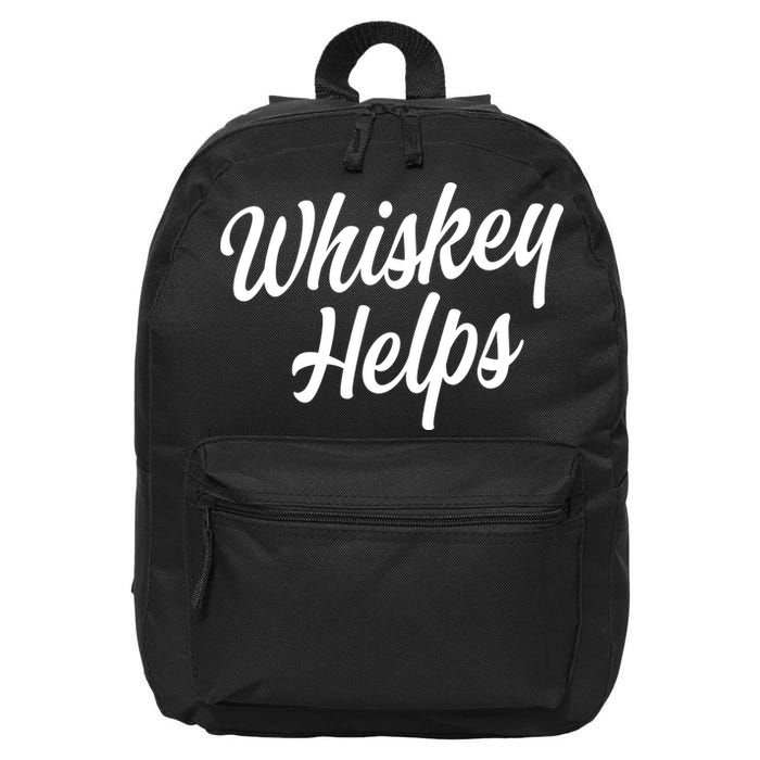 Whiskey Helps Funny 16 in Basic Backpack