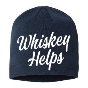 Whiskey Helps Funny Sustainable Beanie