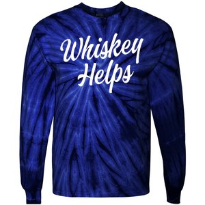 Whiskey Helps Funny Tie-Dye Long Sleeve Shirt