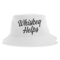 Whiskey Helps Funny Sustainable Bucket Hat