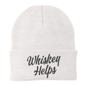 Whiskey Helps Funny Knit Cap Winter Beanie