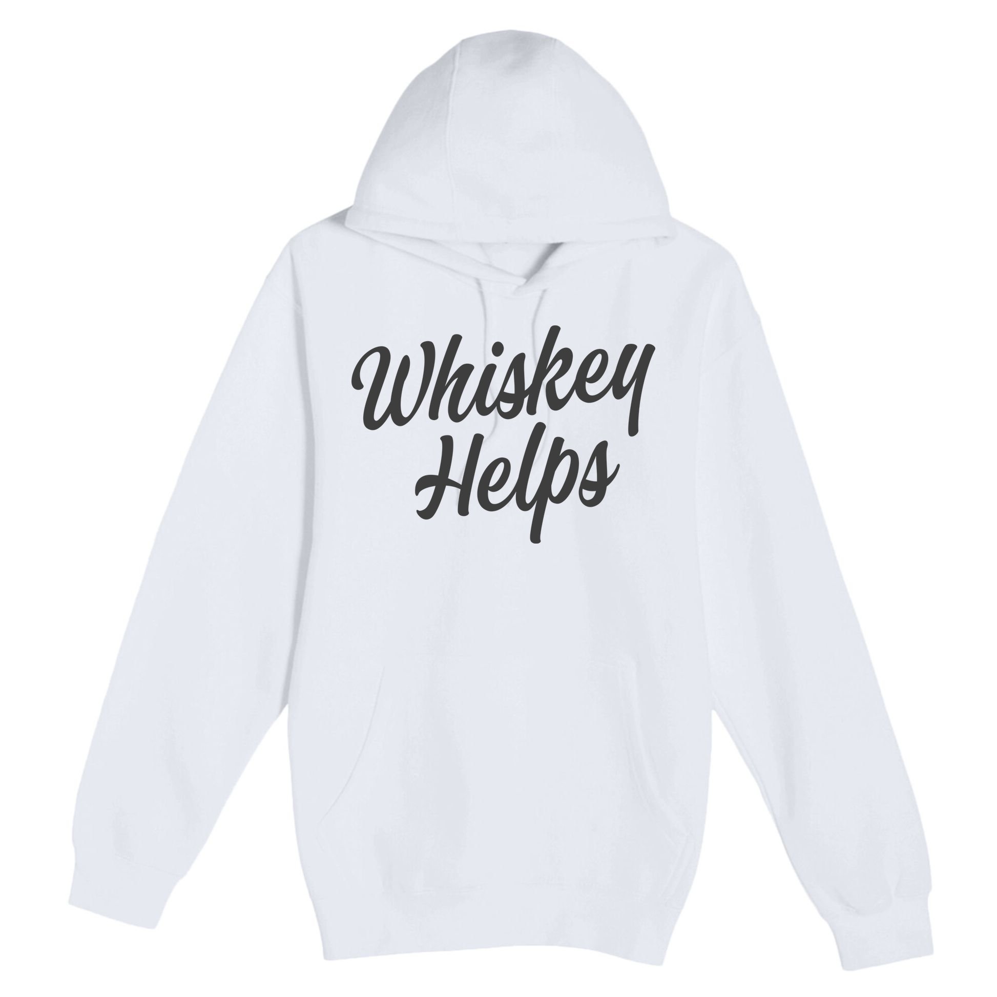 Whiskey Helps Funny Premium Pullover Hoodie