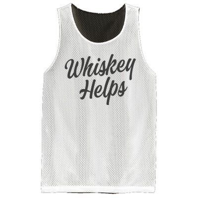 Whiskey Helps Funny Mesh Reversible Basketball Jersey Tank