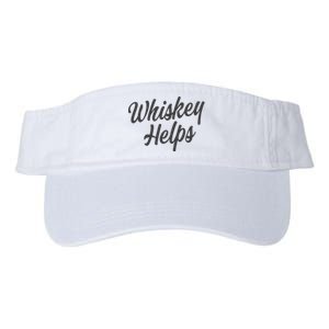 Whiskey Helps Funny Valucap Bio-Washed Visor