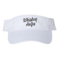 Whiskey Helps Funny Valucap Bio-Washed Visor