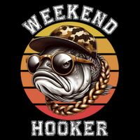 Weekend Hooker Fishing Funny Reel Cool Fisher Design Great Gift Cooling Performance Crew T-Shirt