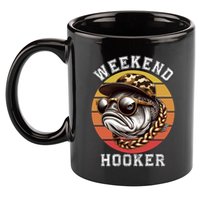 Weekend Hooker Fishing Funny Reel Cool Fisher Design Great Gift 11oz C Handle Ceramic Mug