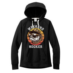 Weekend Hooker Fishing Funny Reel Cool Fisher Design Great Gift Women's Fleece Hoodie