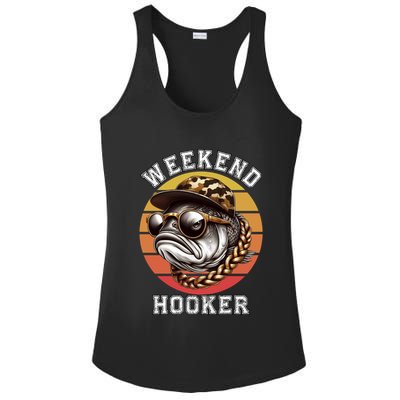 Weekend Hooker Fishing Funny Reel Cool Fisher Design Great Gift Ladies PosiCharge Competitor Racerback Tank