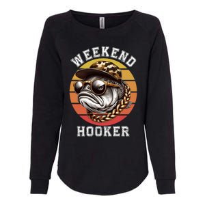 Weekend Hooker Fishing Funny Reel Cool Fisher Design Great Gift Womens California Wash Sweatshirt