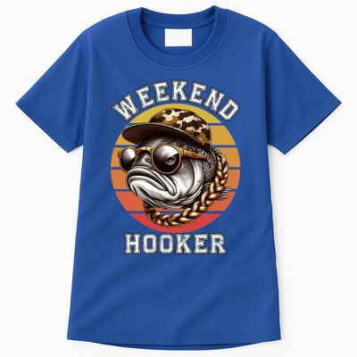 Weekend Hooker Fishing Funny Reel Cool Fisher Design Great Gift Tall T-Shirt