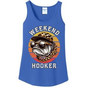 Weekend Hooker Fishing Funny Reel Cool Fisher Design Great Gift Ladies Essential Tank