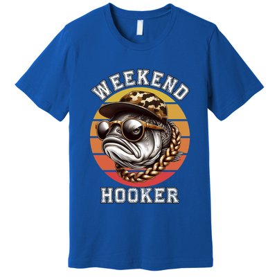 Weekend Hooker Fishing Funny Reel Cool Fisher Design Great Gift Premium T-Shirt