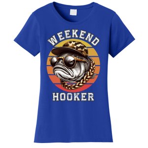 Weekend Hooker Fishing Funny Reel Cool Fisher Design Great Gift Women's T-Shirt