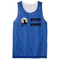 Witchy Halloween Fun Witch Flying Broomstick At Night Meaningful Gift Mesh Reversible Basketball Jersey Tank