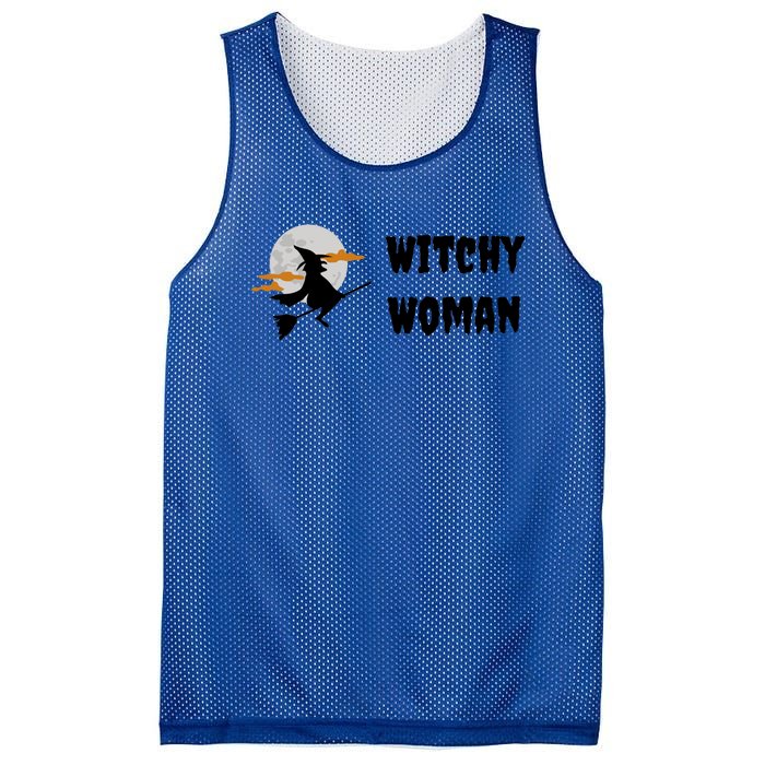 Witchy Halloween Fun Witch Flying Broomstick At Night Meaningful Gift Mesh Reversible Basketball Jersey Tank