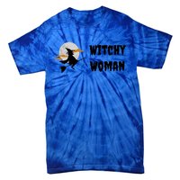 Witchy Halloween Fun Witch Flying Broomstick At Night Meaningful Gift Tie-Dye T-Shirt