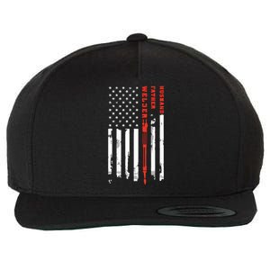 Welder Husband Father Dad American Flag Father's Day Gift Wool Snapback Cap