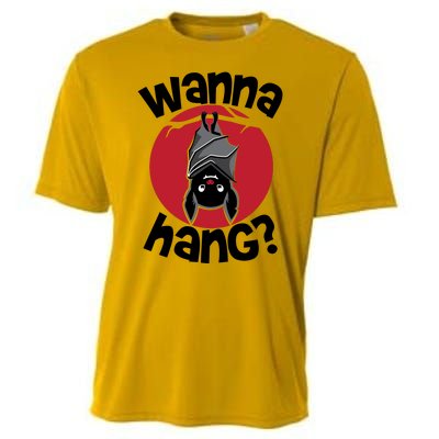 Wanna Hang Funny Bat Cooling Performance Crew T-Shirt