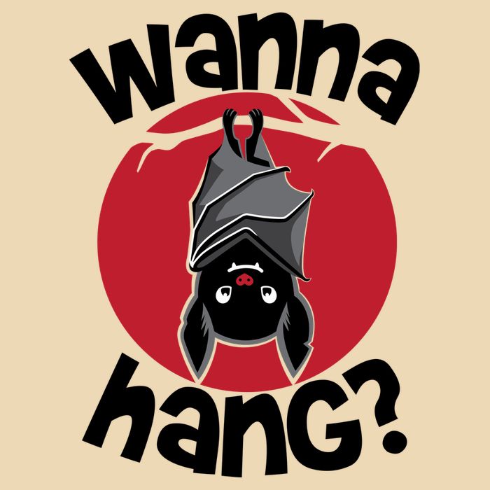 Wanna Hang Funny Bat Bag
